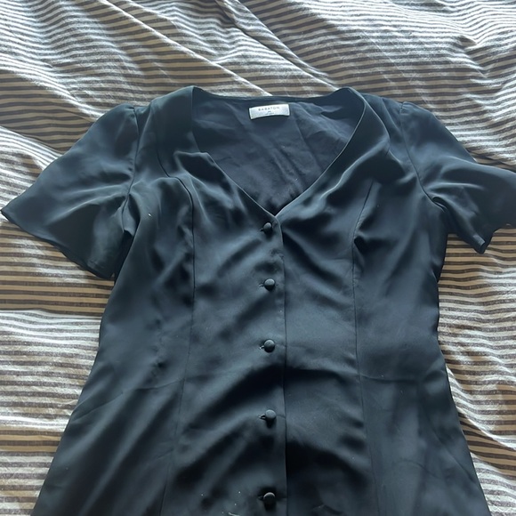 Aritzia Black Button Down Dress - Picture 7 of 10